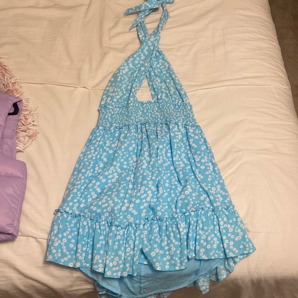 AERIE spring fling halter dress